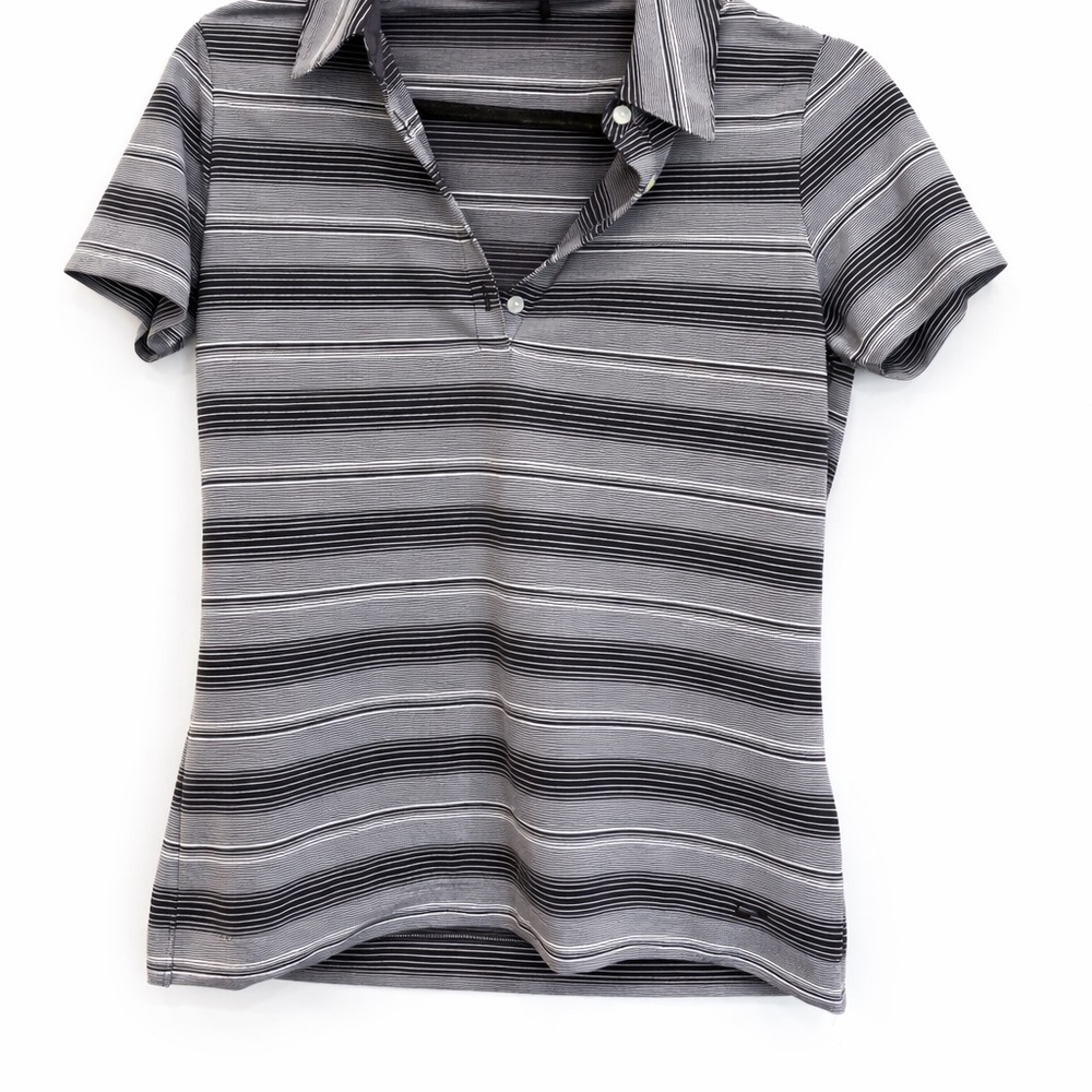Nike Women’s Golf Fit Dry Polo Shirt Striped Purple + White Size Medium